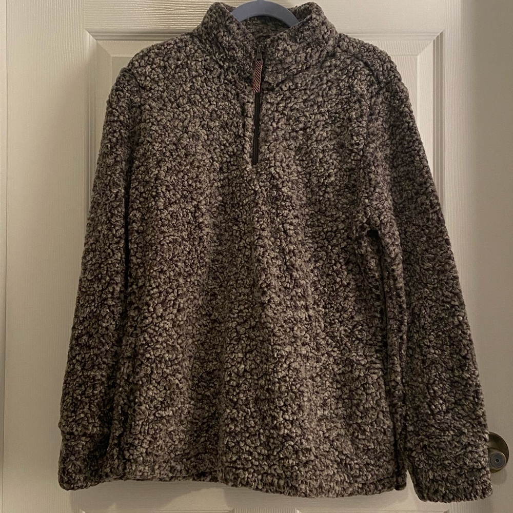 sherpa oversized quarter zip sweater